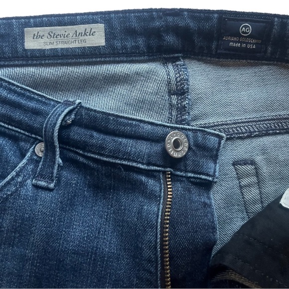 Ag Adriano Goldschmied The Stevie Ankle Slim Straight Leg Jean in Dark Wash - Picture 10 of 12